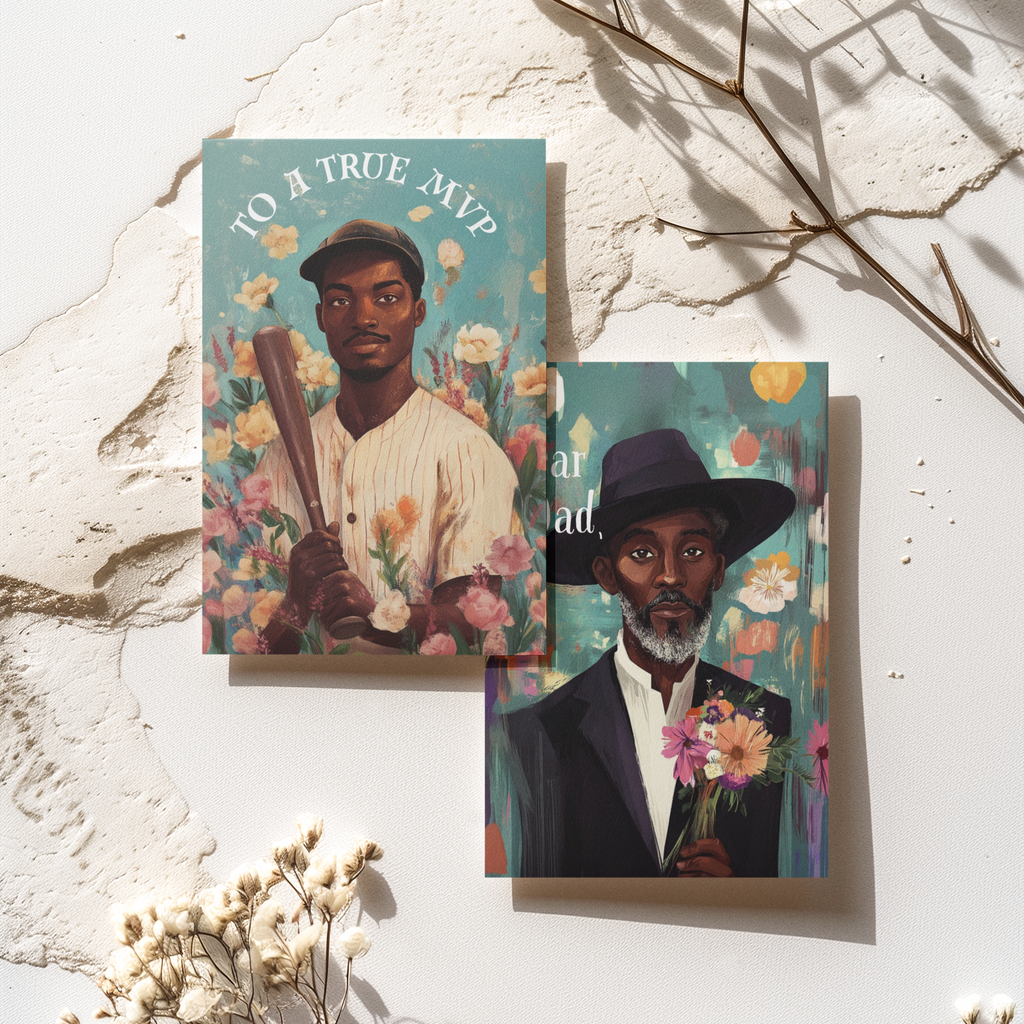 Father’s Day Card for Black Dads or Any Occasion  - Well-Dressed Dad Black Magic Social Club