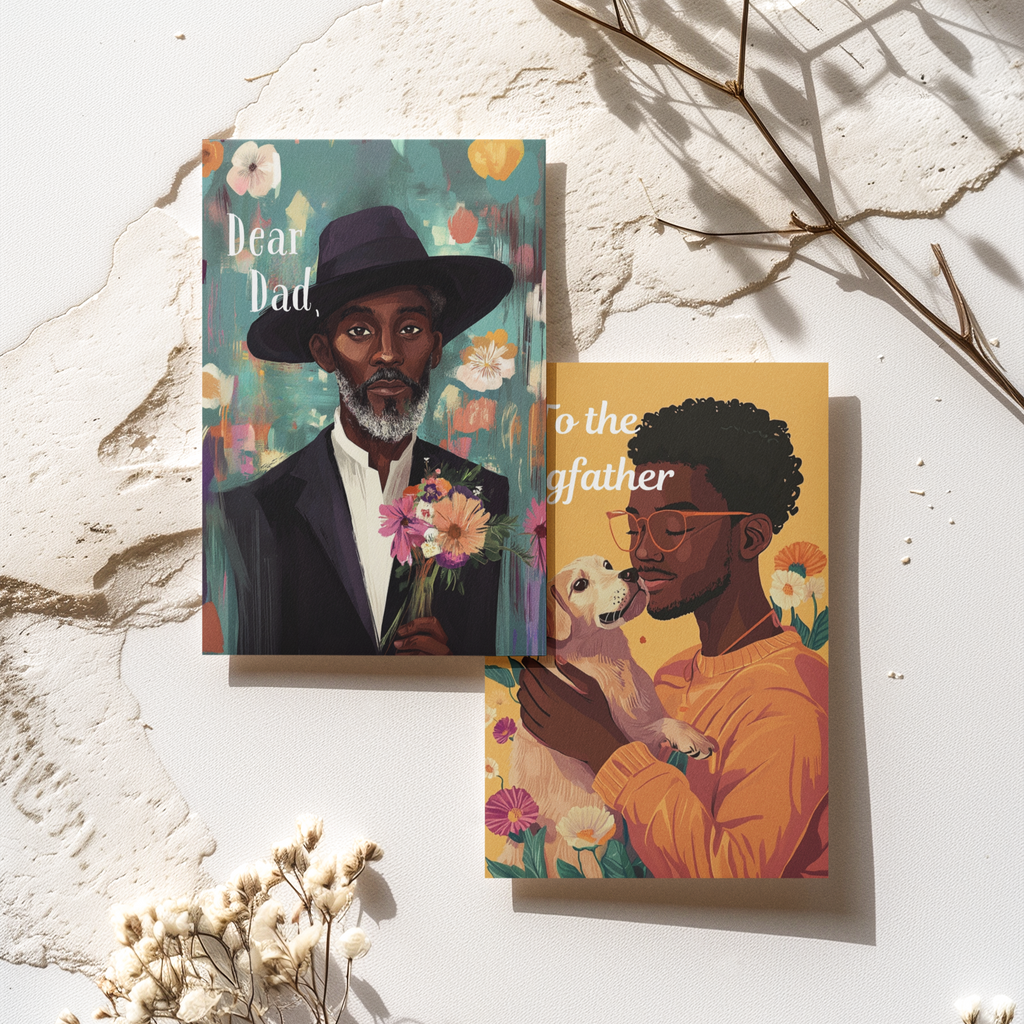 Father’s Day Card for Black Dads or Any Occasion  - Well-Dressed Dad Black Magic Social Club