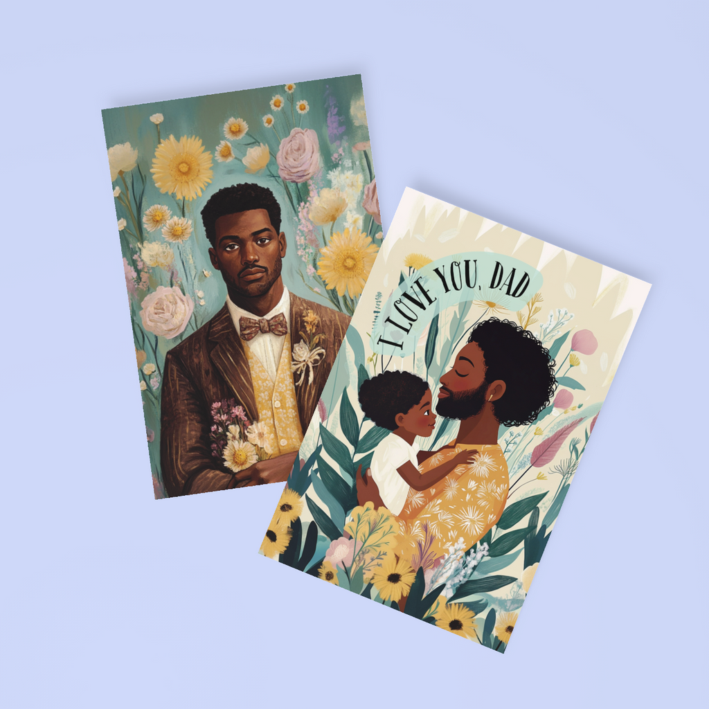 Father’s Day or General Appreciation Card - Dad and Child - Blank Inside Black Magic Social Club