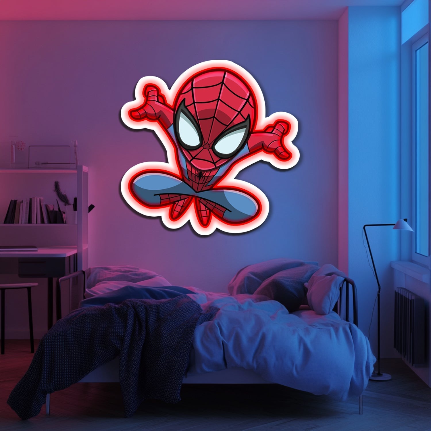 UV Printed Spider-Man Neon Wall Art- LV0093 Liviqon.co
