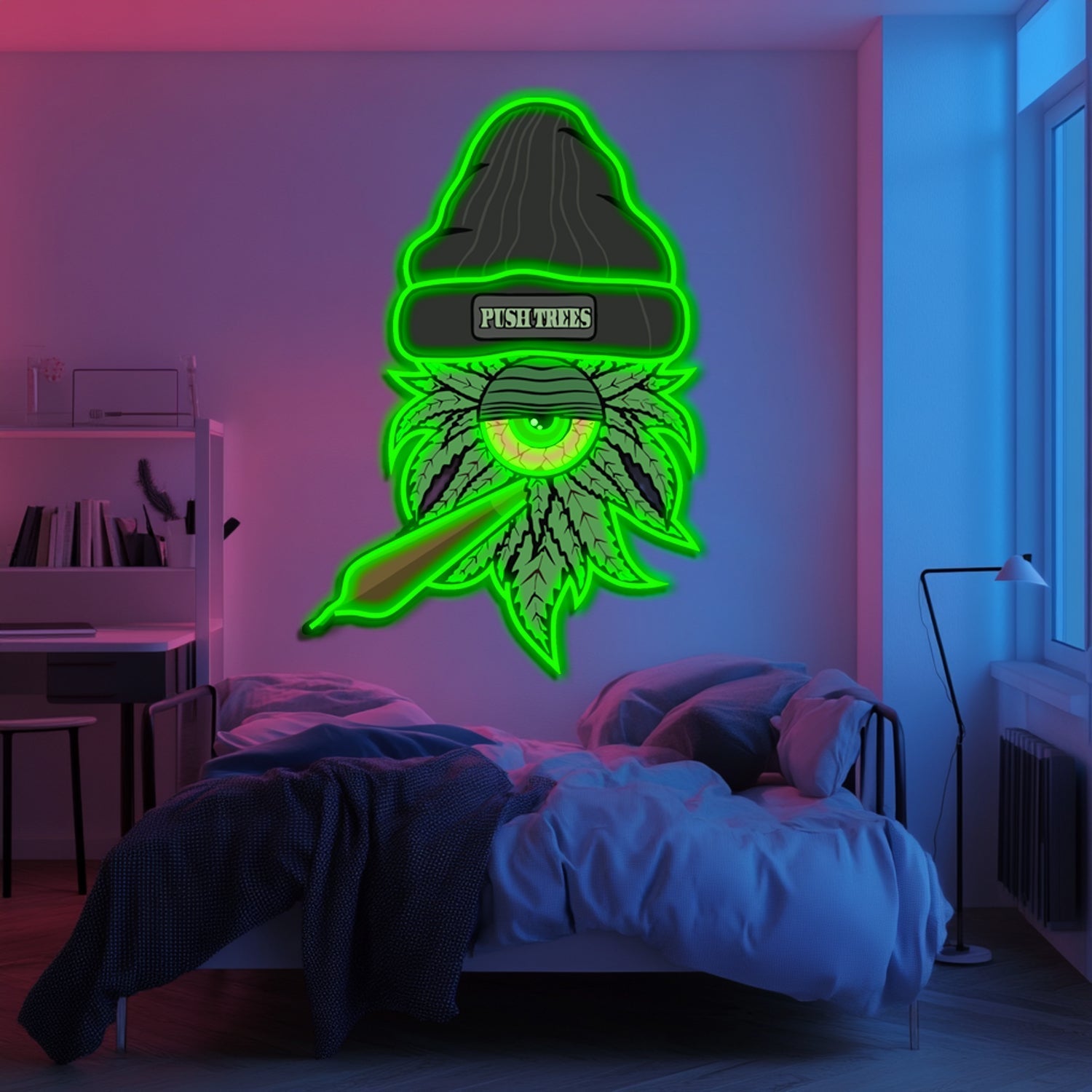 UV Printed Marijuana Neon Wall Art- LV0119 Liviqon.co
