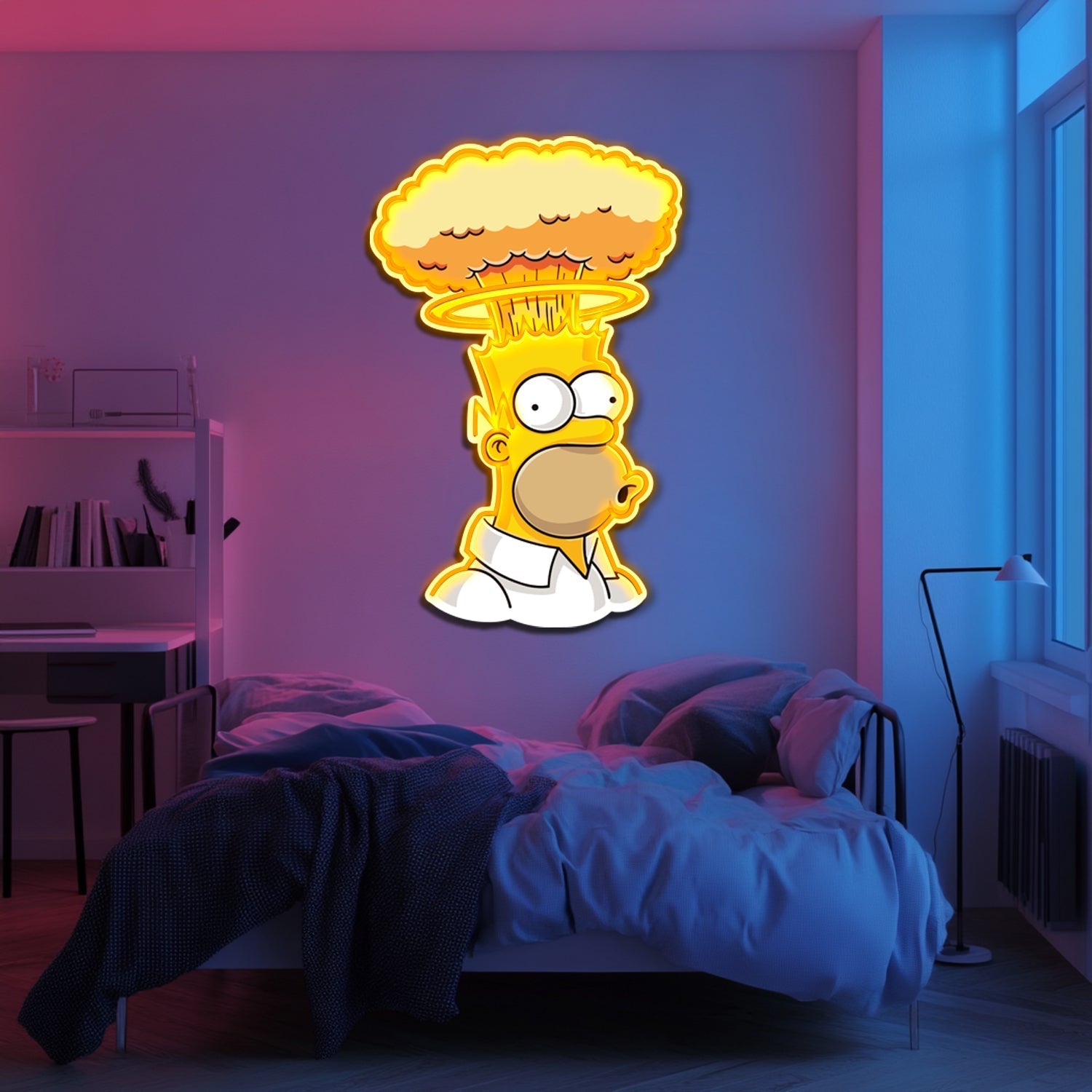 UV Printed Simpsons Neon Wall Art- LV0092 Liviqon.co