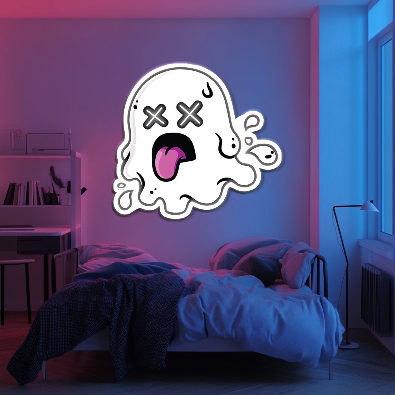 UV Printed Ghost Neon Wall Art- LV0107 Liviqon.co