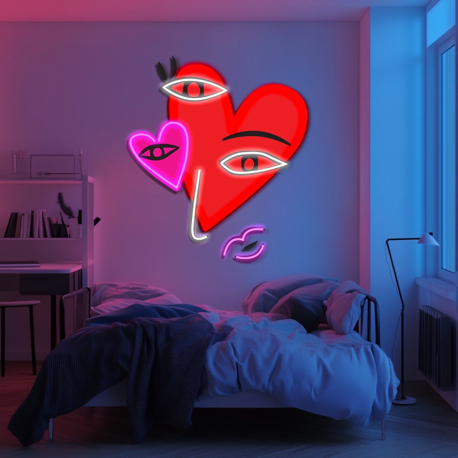 UV Printed Abstact Neon Wall Art- LV0111 Liviqon.co