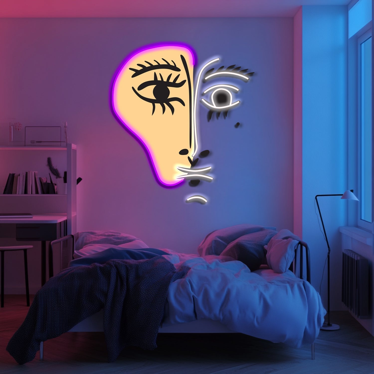 UV Printed Abstact Neon Wall Art- LV0112 Liviqon.co