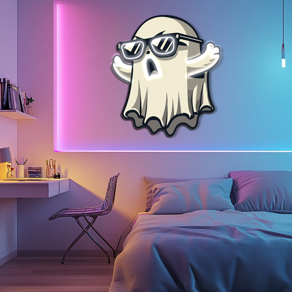 UV Printed Ghost Neon Wall Art- LV0108 Liviqon.co