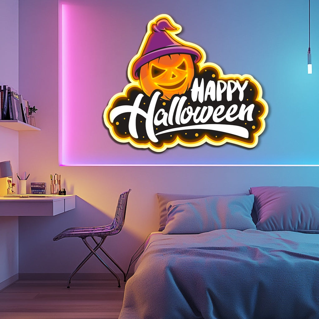 UV Printed Halloween Neon Wall Art- LV0105 Liviqon.co