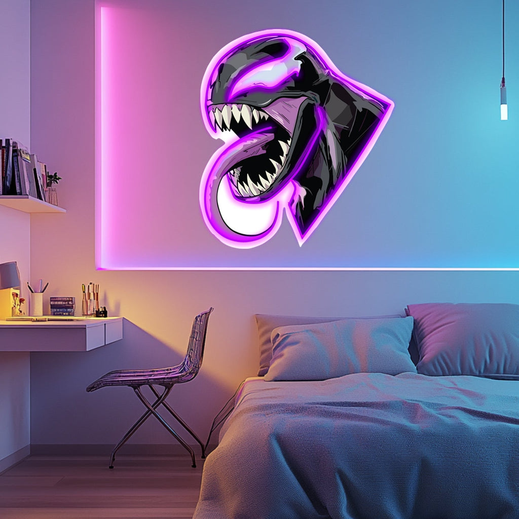 UV Printed Venom  Neon Wall Art- LV0087 Liviqon.co