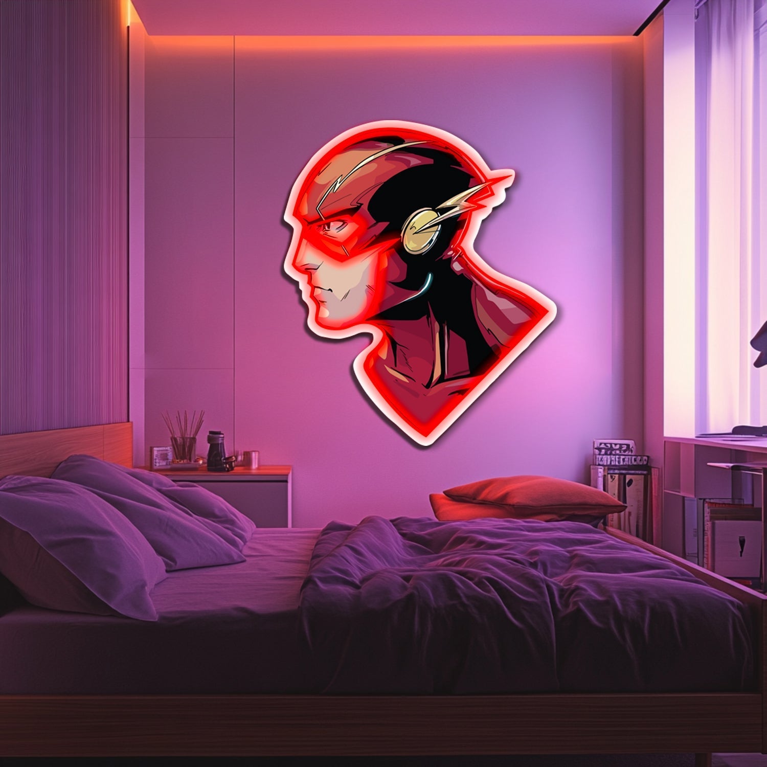 UV Printed Flash Neon Wall Art- LV0085 Liviqon.co