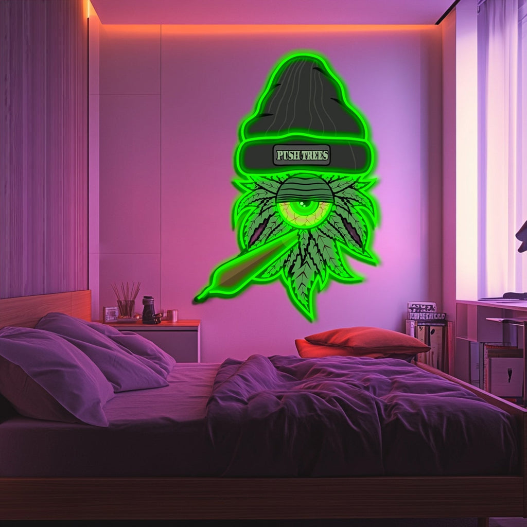 UV Printed Marijuana Neon Wall Art- LV0119 Liviqon.co