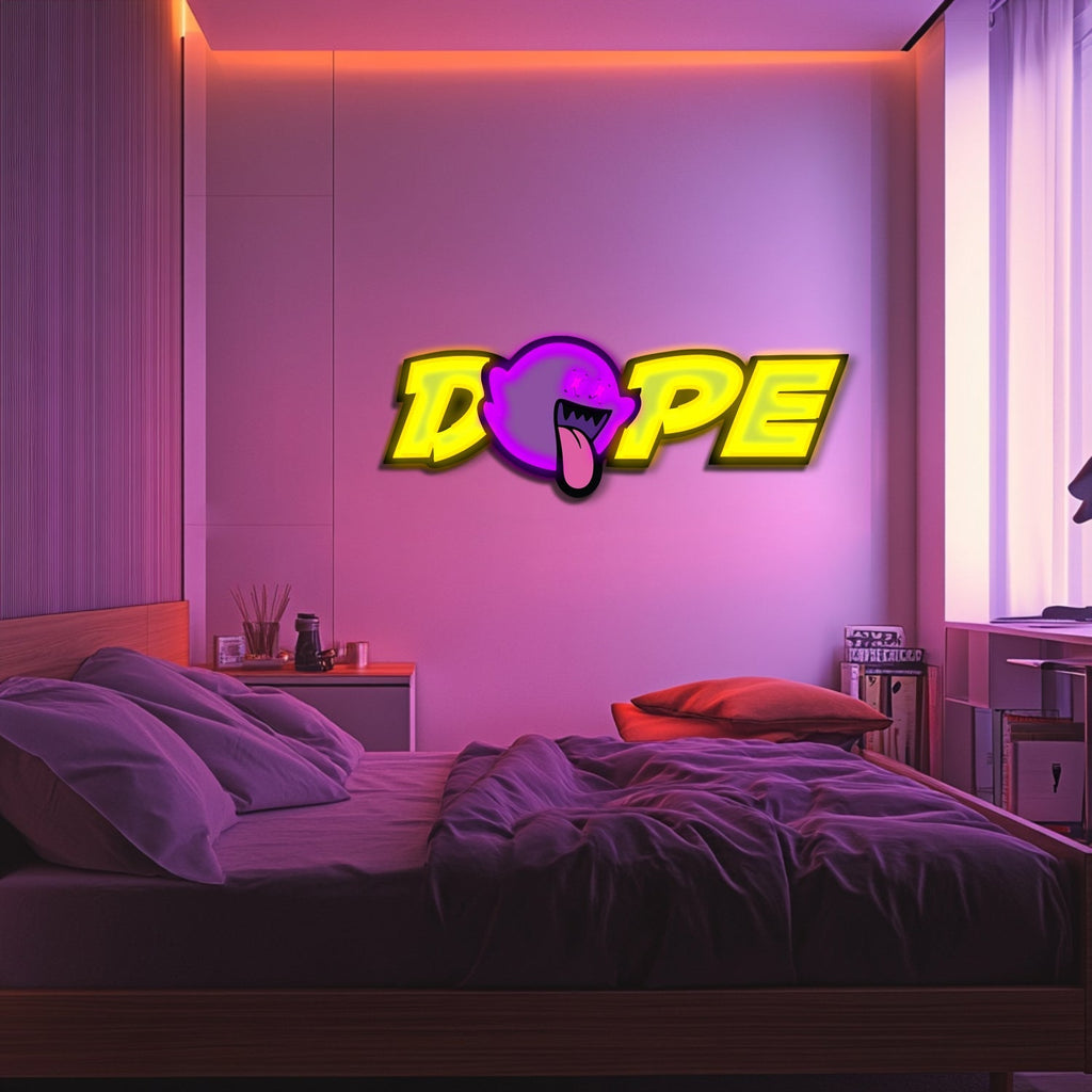 UV Printed DOPE Neon Wall Art- LV0103 Liviqon.co
