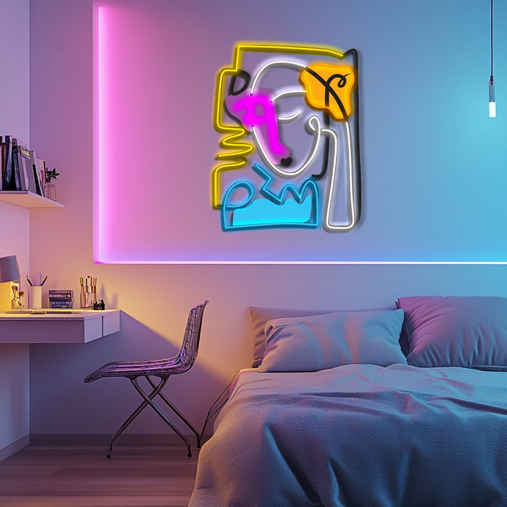 UV Printed Abstact Neon Wall Art- LV0110 Liviqon.co