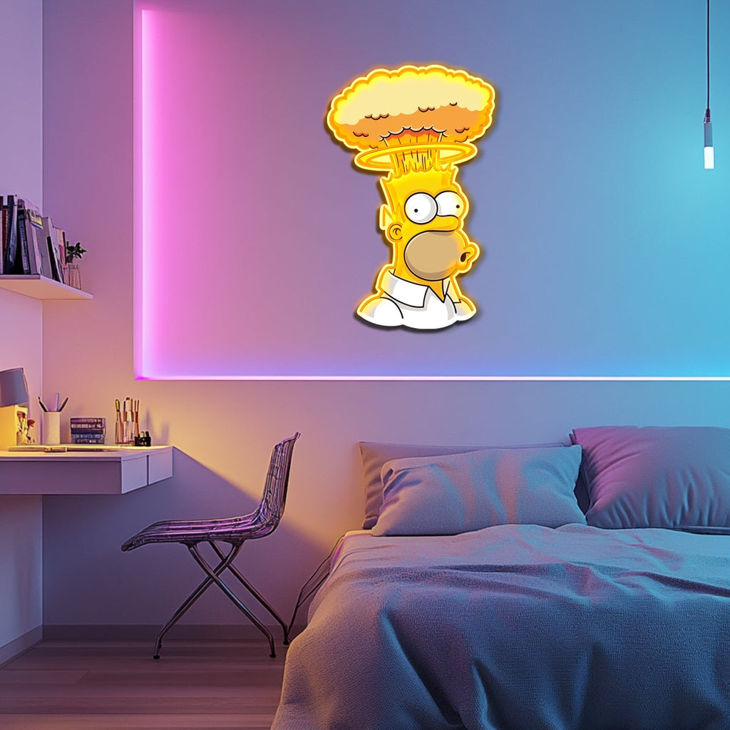 UV Printed Simpsons Neon Wall Art- LV0092 Liviqon.co