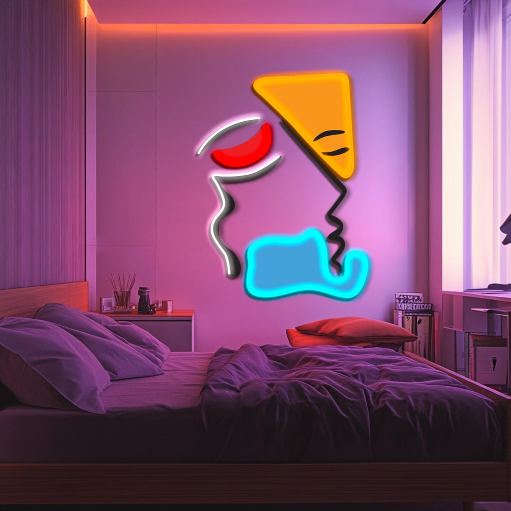 UV Printed Abstact Neon Wall Art- LV0117 Liviqon.co