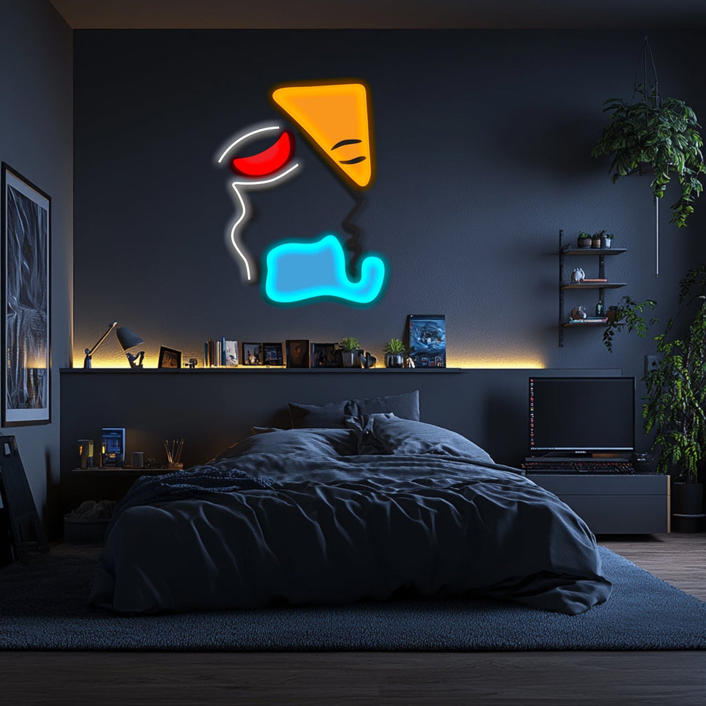 UV Printed Abstact Neon Wall Art- LV0117 Liviqon.co