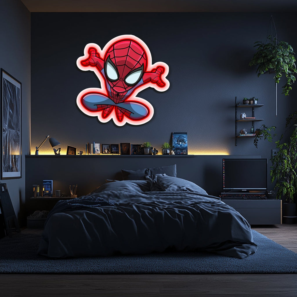 UV Printed Spider-Man Neon Wall Art- LV0093 Liviqon.co