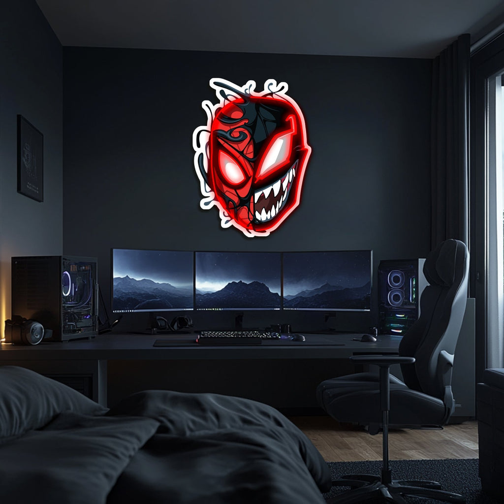 UV Printed Spider-Man Venom Neon Wall Art- LV0094 Liviqon.co