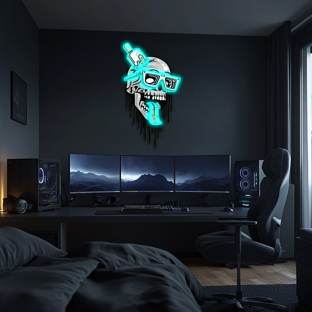 UV Printed Skull Neon Wall Art- LV0102 Liviqon.co