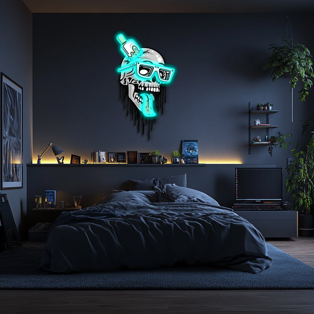 UV Printed Skull Neon Wall Art- LV0102 Liviqon.co