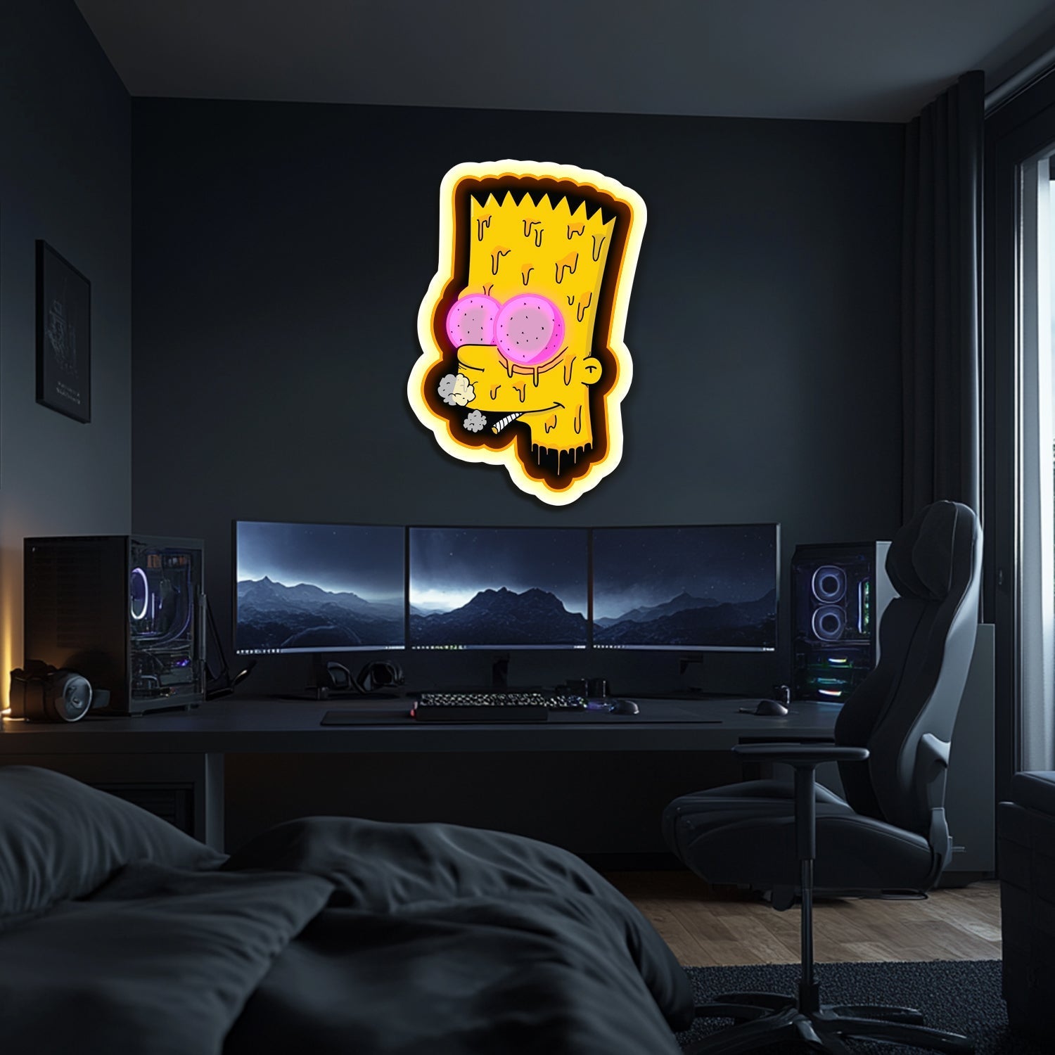 UV Printed Simpsons Neon Wall Art- LV0091 Liviqon.co