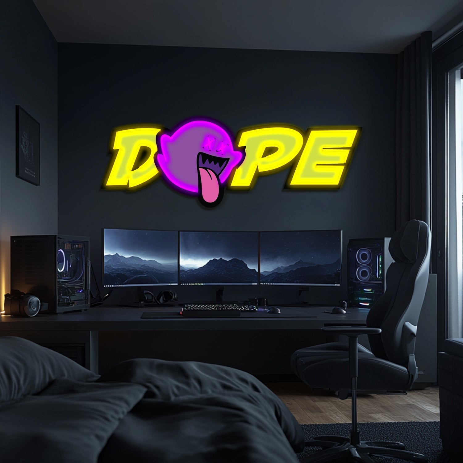 UV Printed DOPE Neon Wall Art- LV0103 Liviqon.co