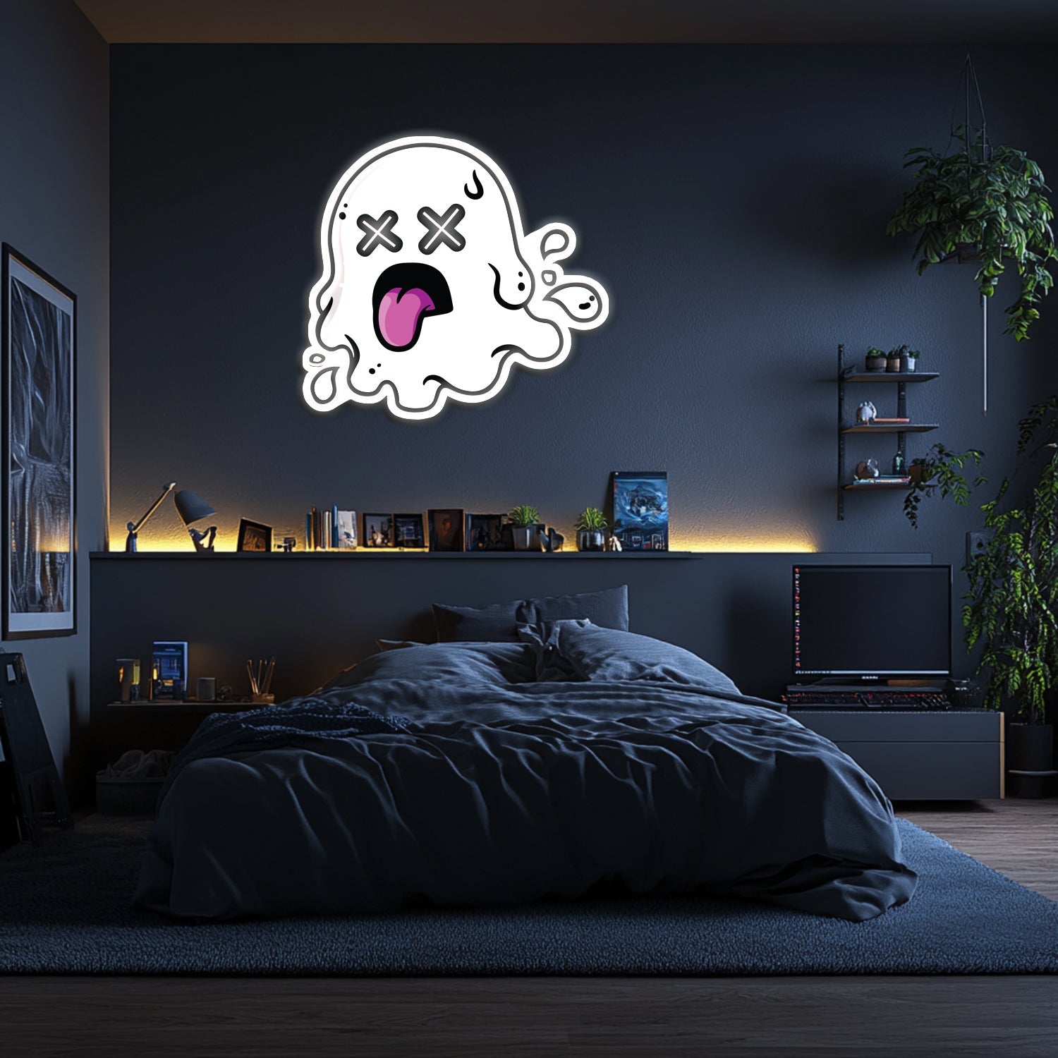 UV Printed Ghost Neon Wall Art- LV0107 Liviqon.co