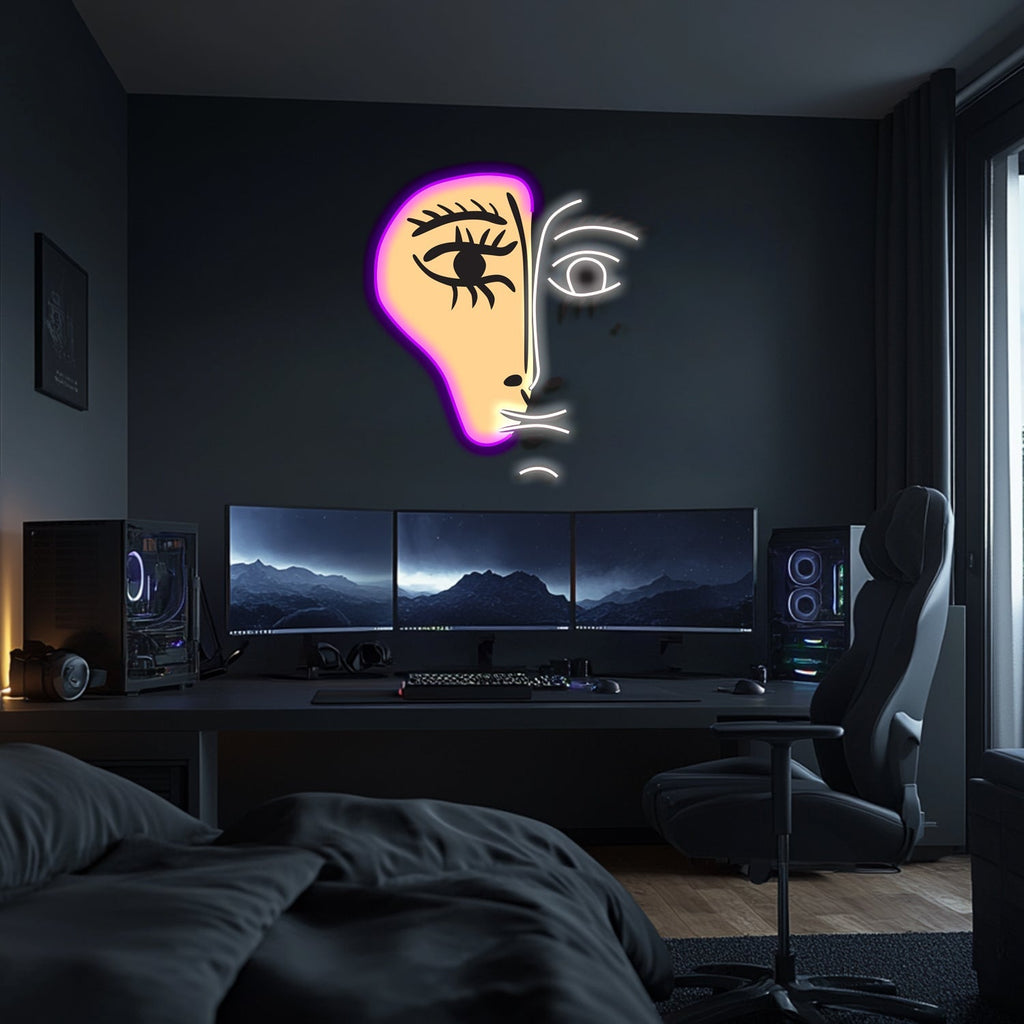 UV Printed Abstact Neon Wall Art- LV0112 Liviqon.co