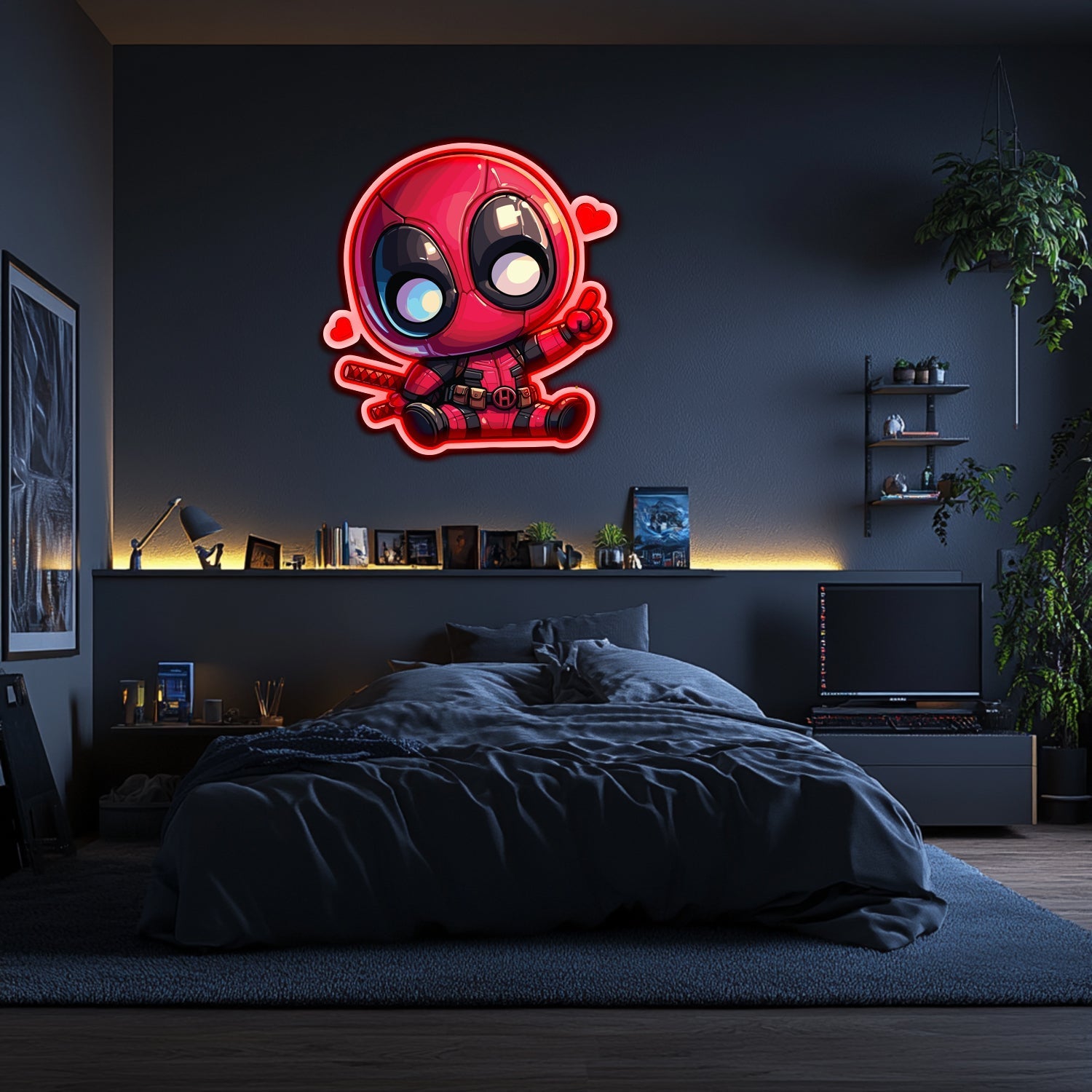 UV Printed Babypool Neon Wall Art- LV0101 Liviqon.co
