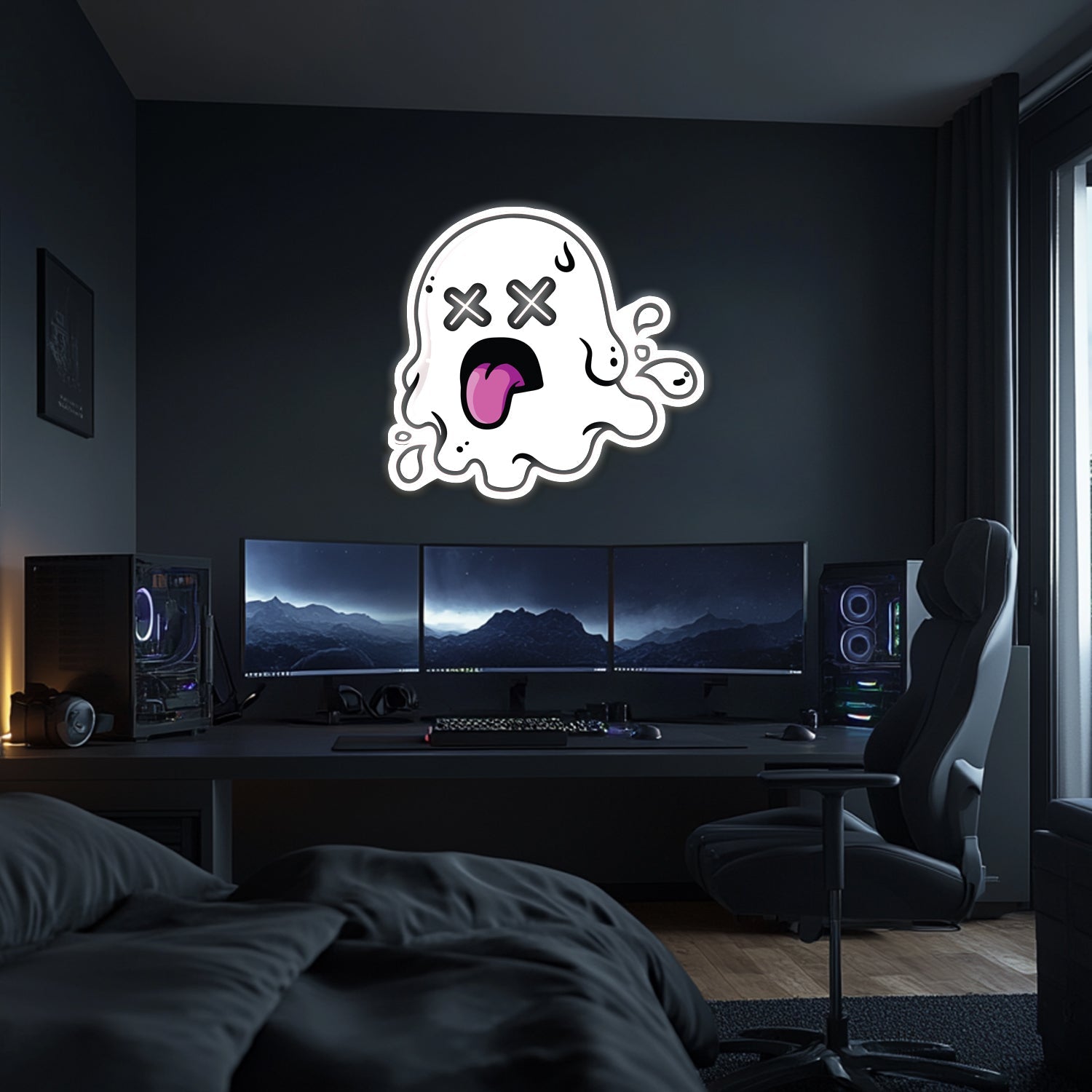UV Printed Ghost Neon Wall Art- LV0107 Liviqon.co