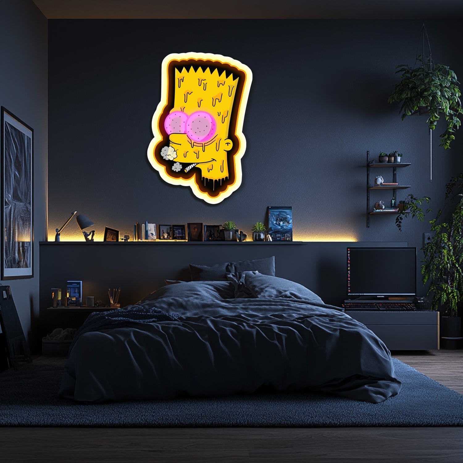 UV Printed Simpsons Neon Wall Art- LV0091 Liviqon.co