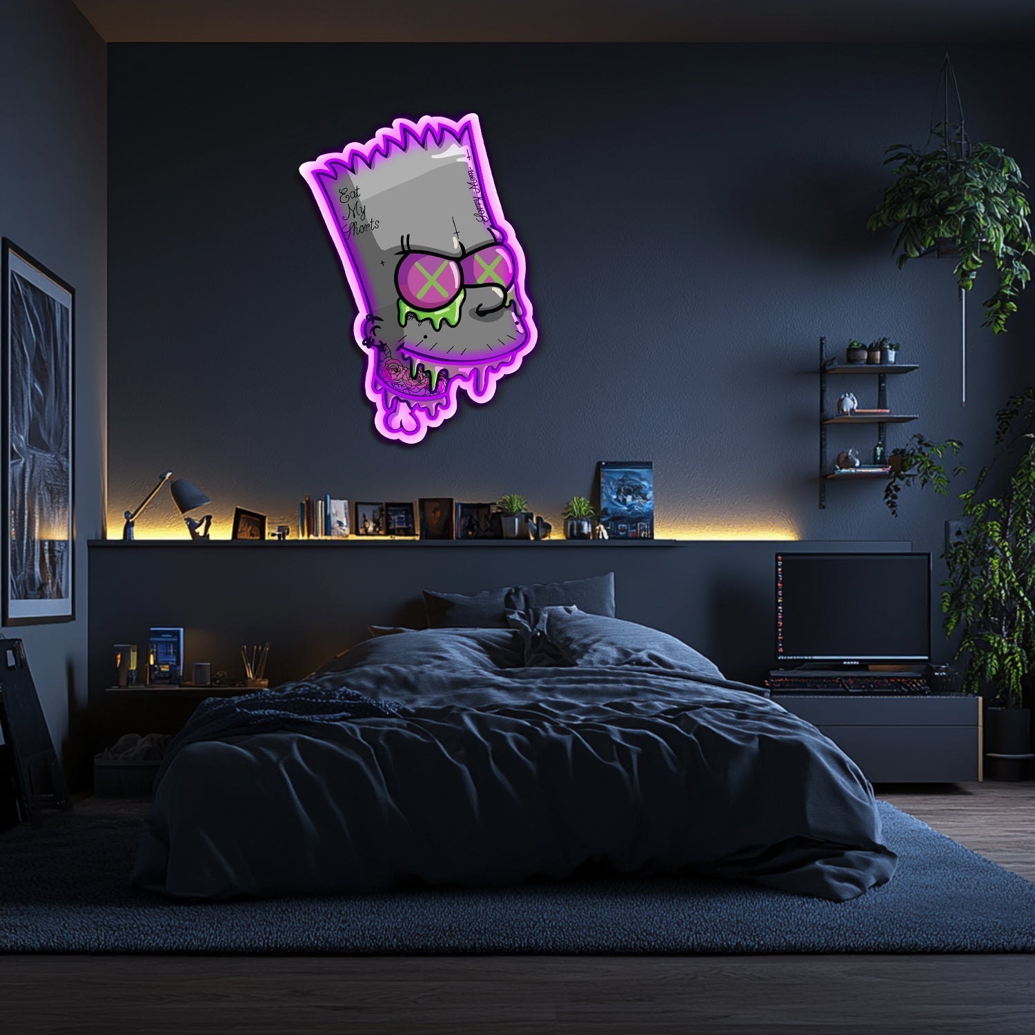 UV Printed Simpsons Neon Wall Art- LV0118 Liviqon.co
