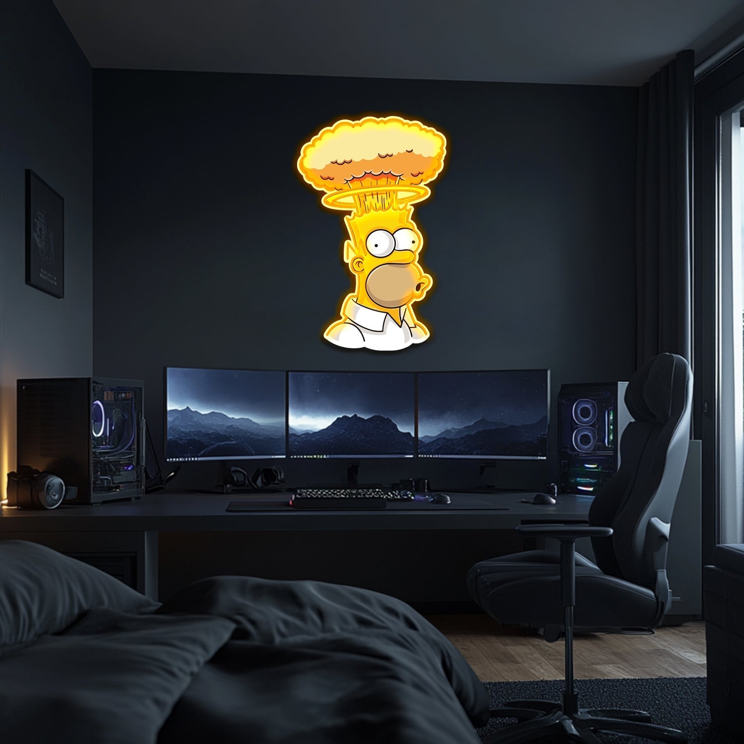 UV Printed Simpsons Neon Wall Art- LV0092 Liviqon.co