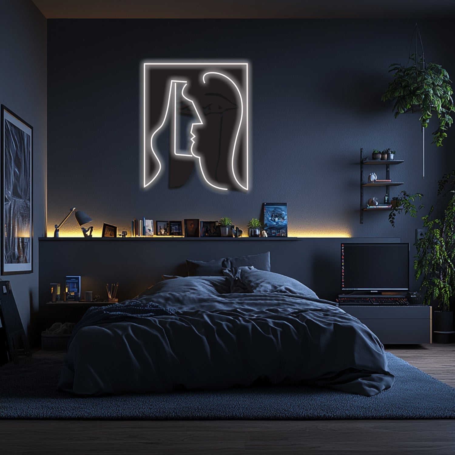 UV Printed Abstact Neon Wall Art- LV0113 Liviqon.co