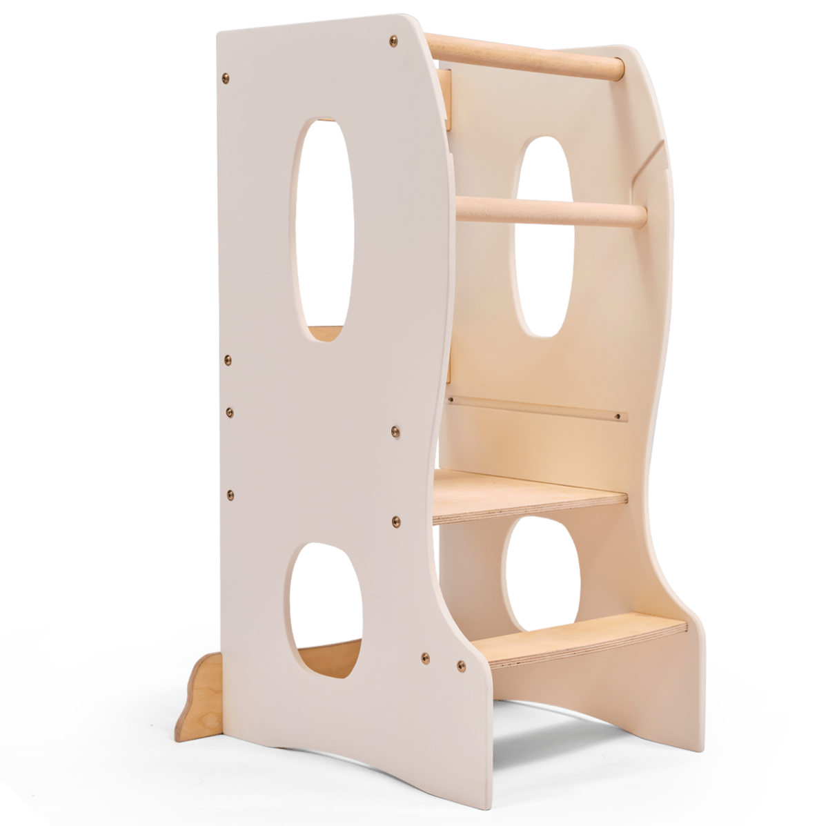Stable Montessori Learning Tower: Wooden Growing Chair - Ivory Goodevas B2B
