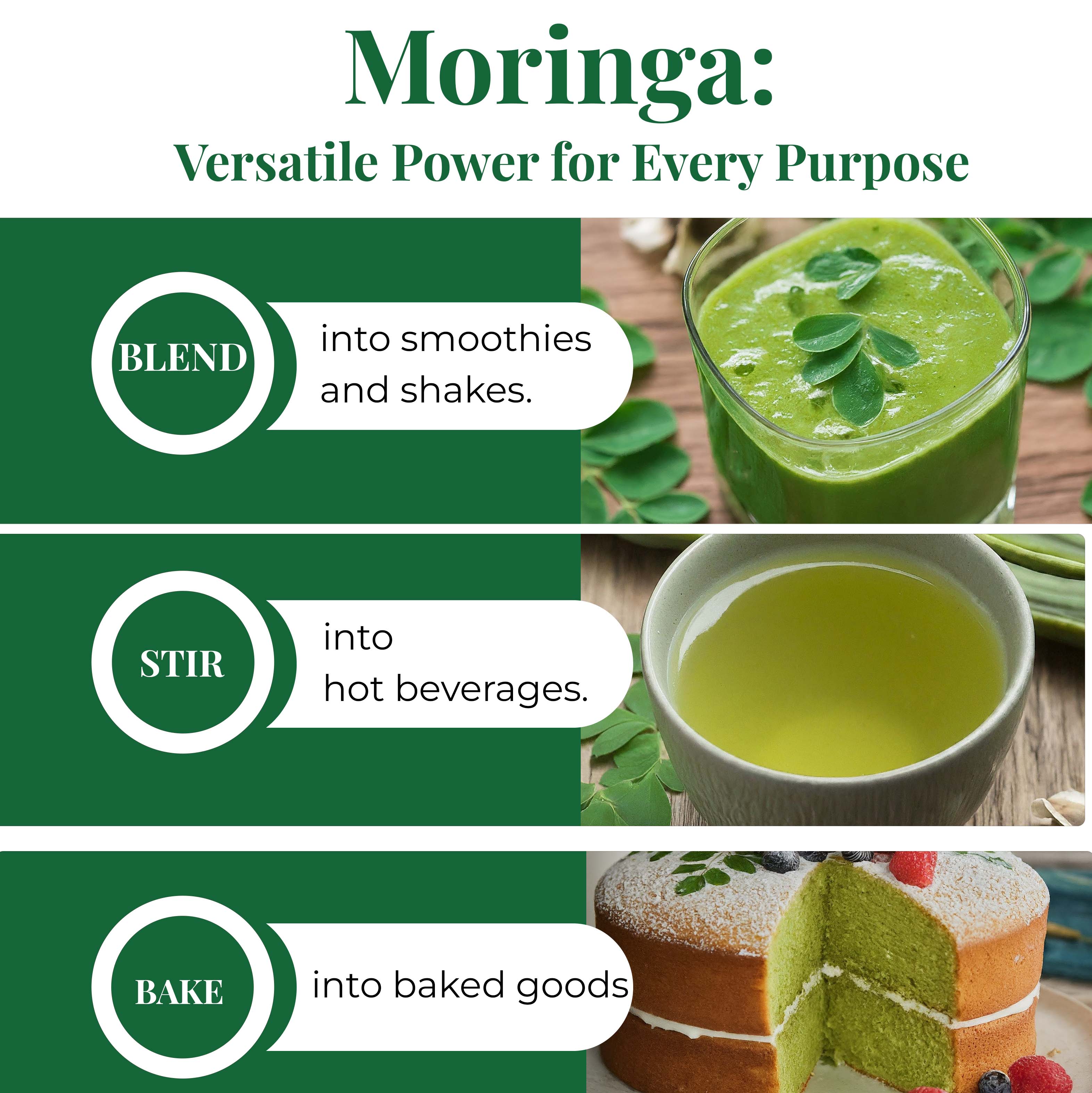 Akshit Moringa (Oleifera) Tea Leaves – Herbal Tea, 100% Natural Moringa Leaves, Boosts Energy & Immunity - 2.6 oz Akshit