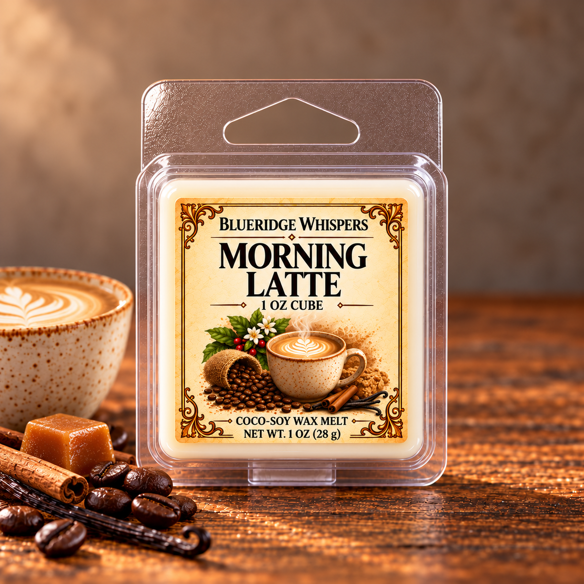 Morning Latte – Coffeehouse Wax Melts Blue Ridge Whispers