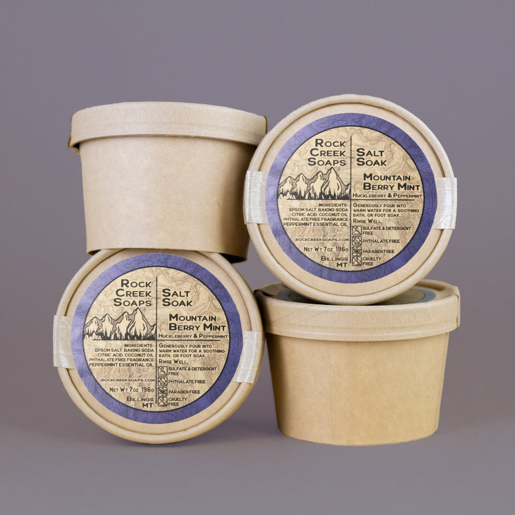 Mountain Berry Mint - Salt Soak Rock Creek Soaps