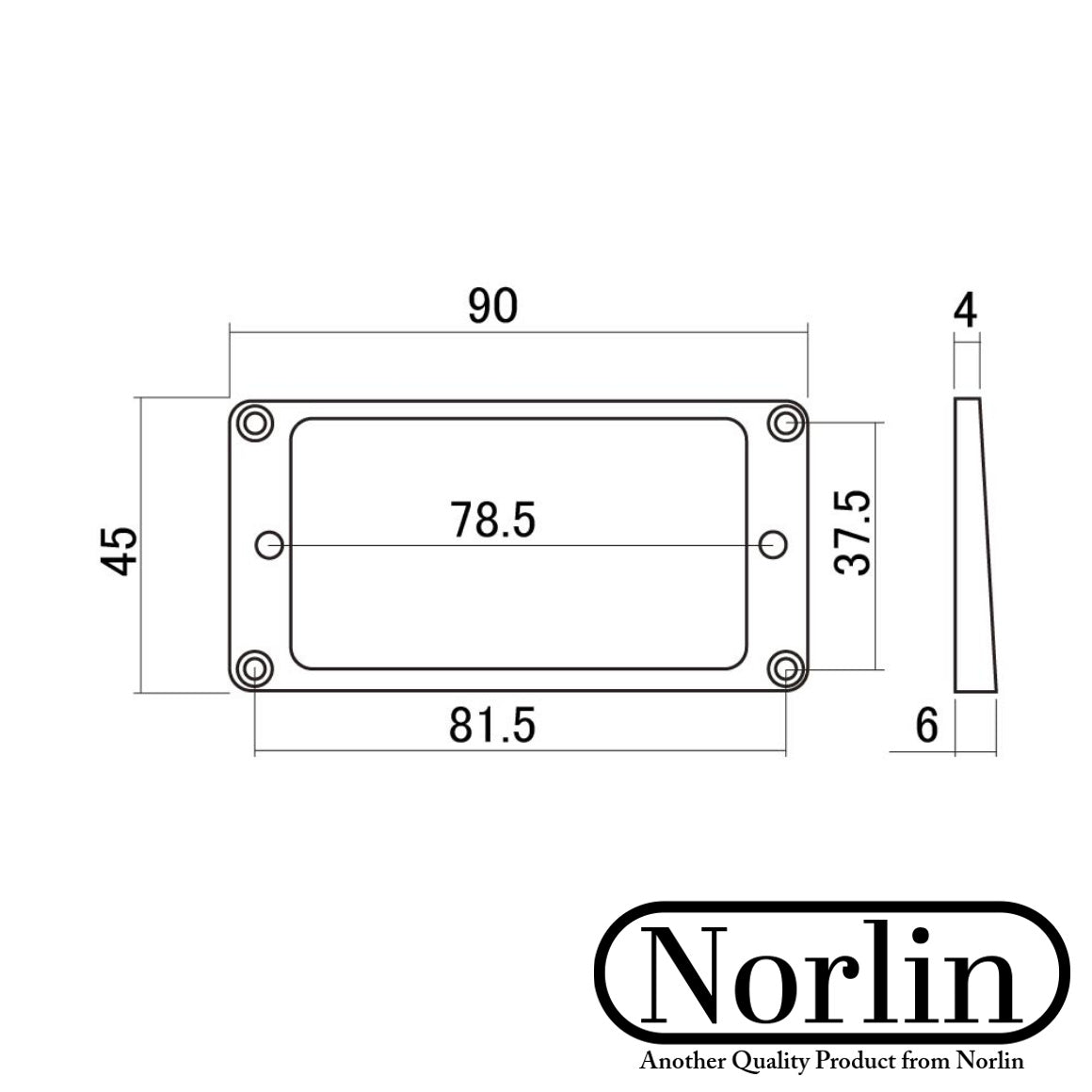 Humbucker Pickup Carved-Top Mounting Ring (Black) for Gibson® Guitars Randy's LLC