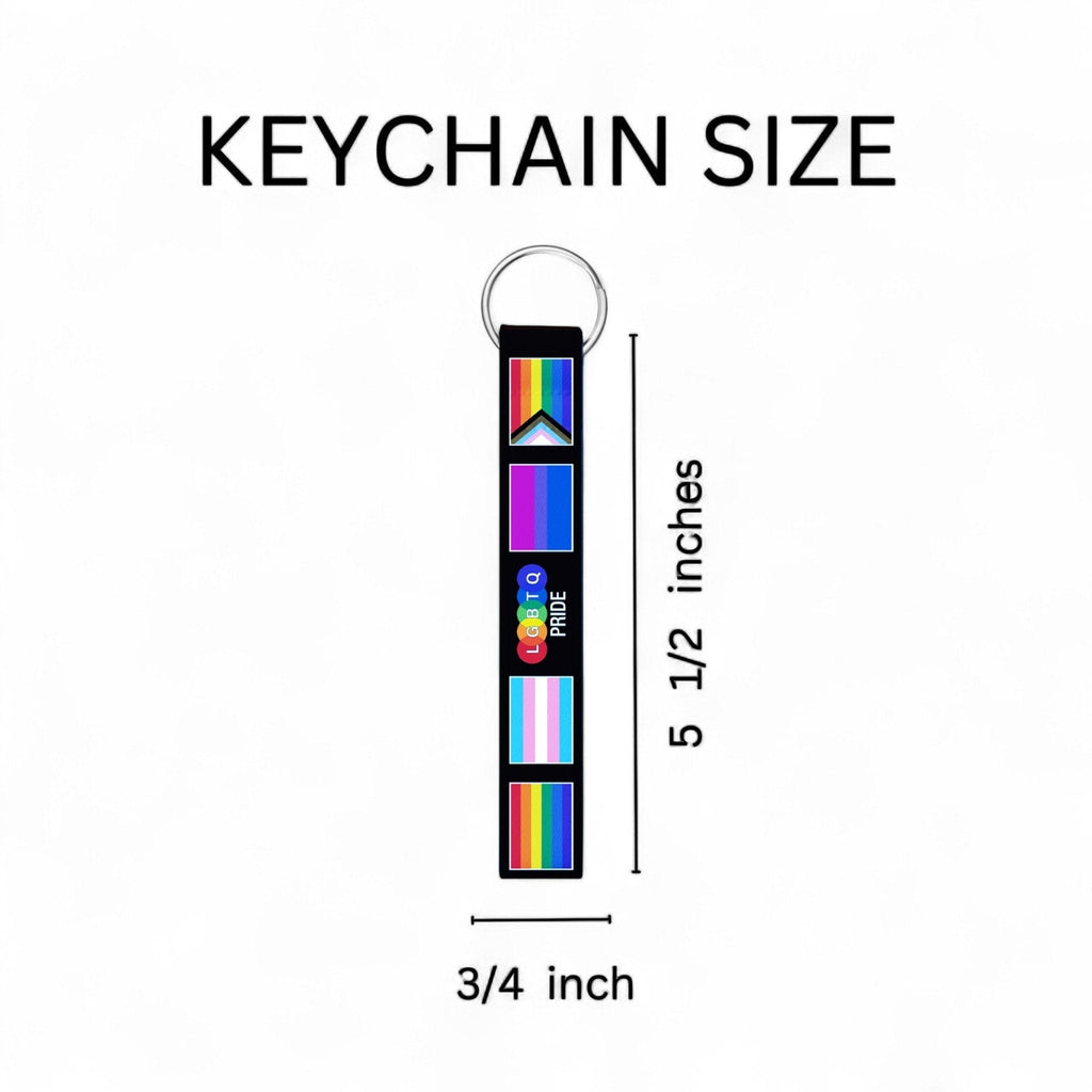 Multi Gay Pride Flag Lanyard Style Keychains The Awareness Company