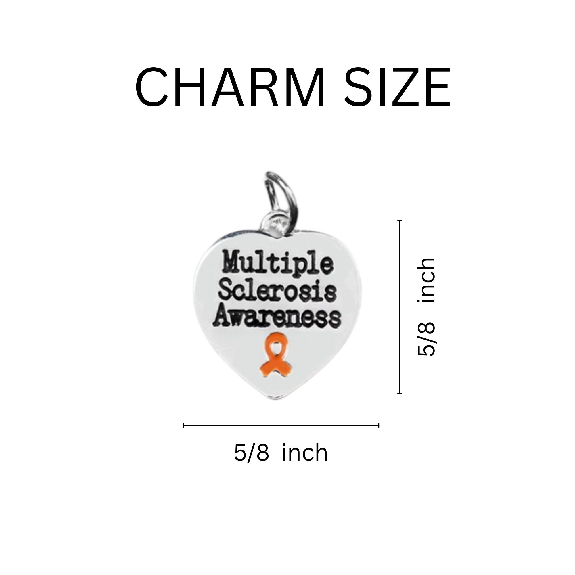 Multiple Sclerosis Awareness Heart Charms The Awareness Company
