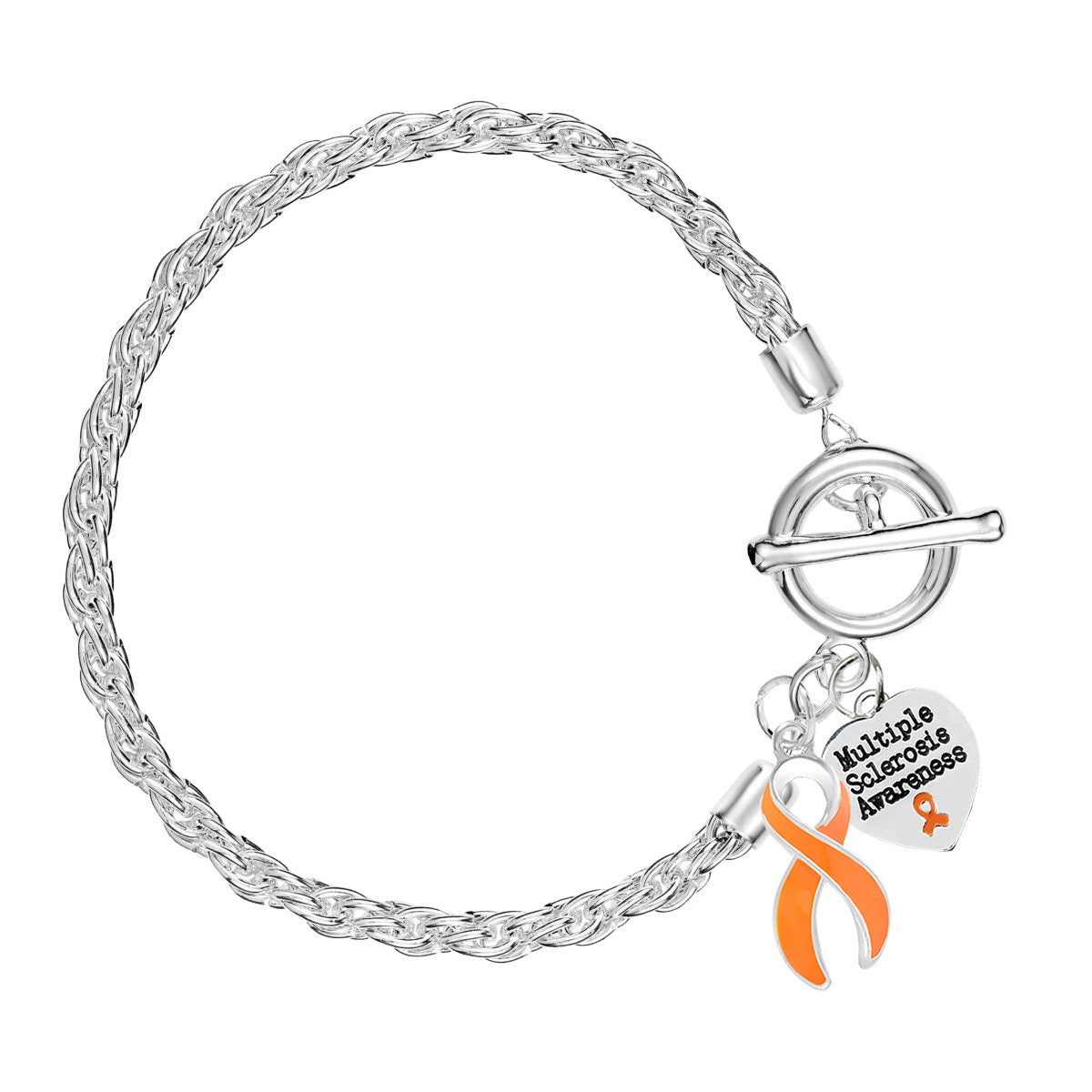 Multiple Sclerosis Awareness Orange Ribbon Rope Bracelets The Awareness Company