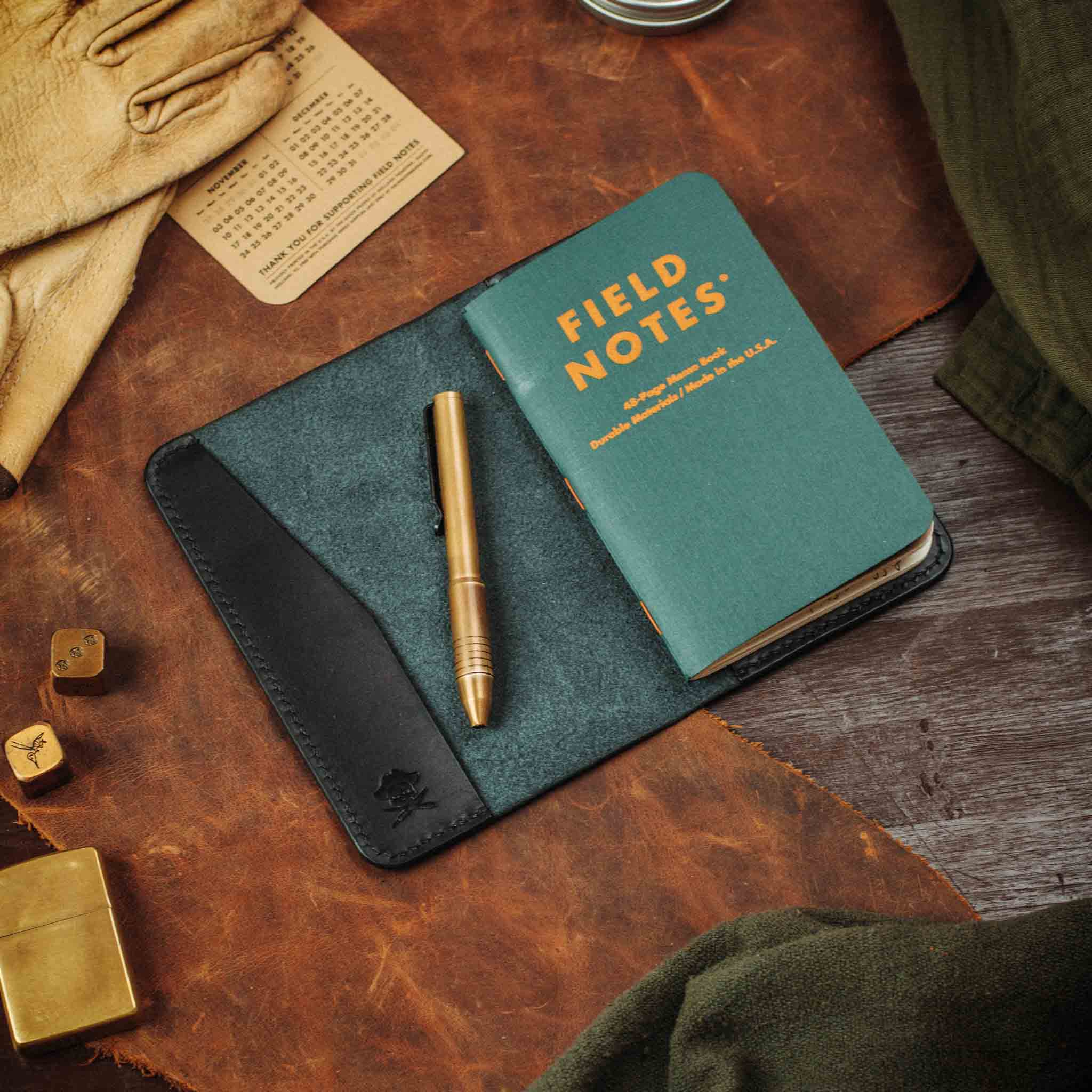 Field Notes Cover - Navigator | Leather Journal Holder | EDC Pirate Goods