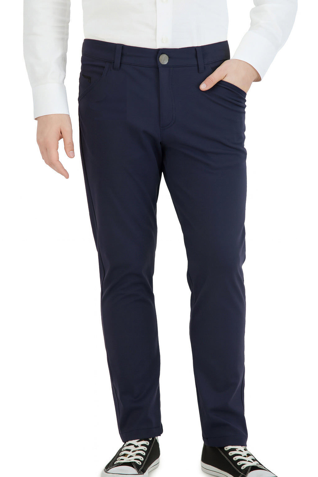NEW & UPDATED Super - Stretch Men's Chinos //Casual// Navy - Performance Collection LEVINAS® Official