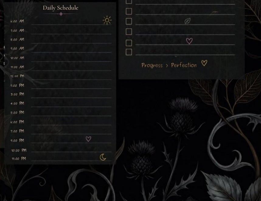 Dark Hours — Daily Planner Whispered Echos