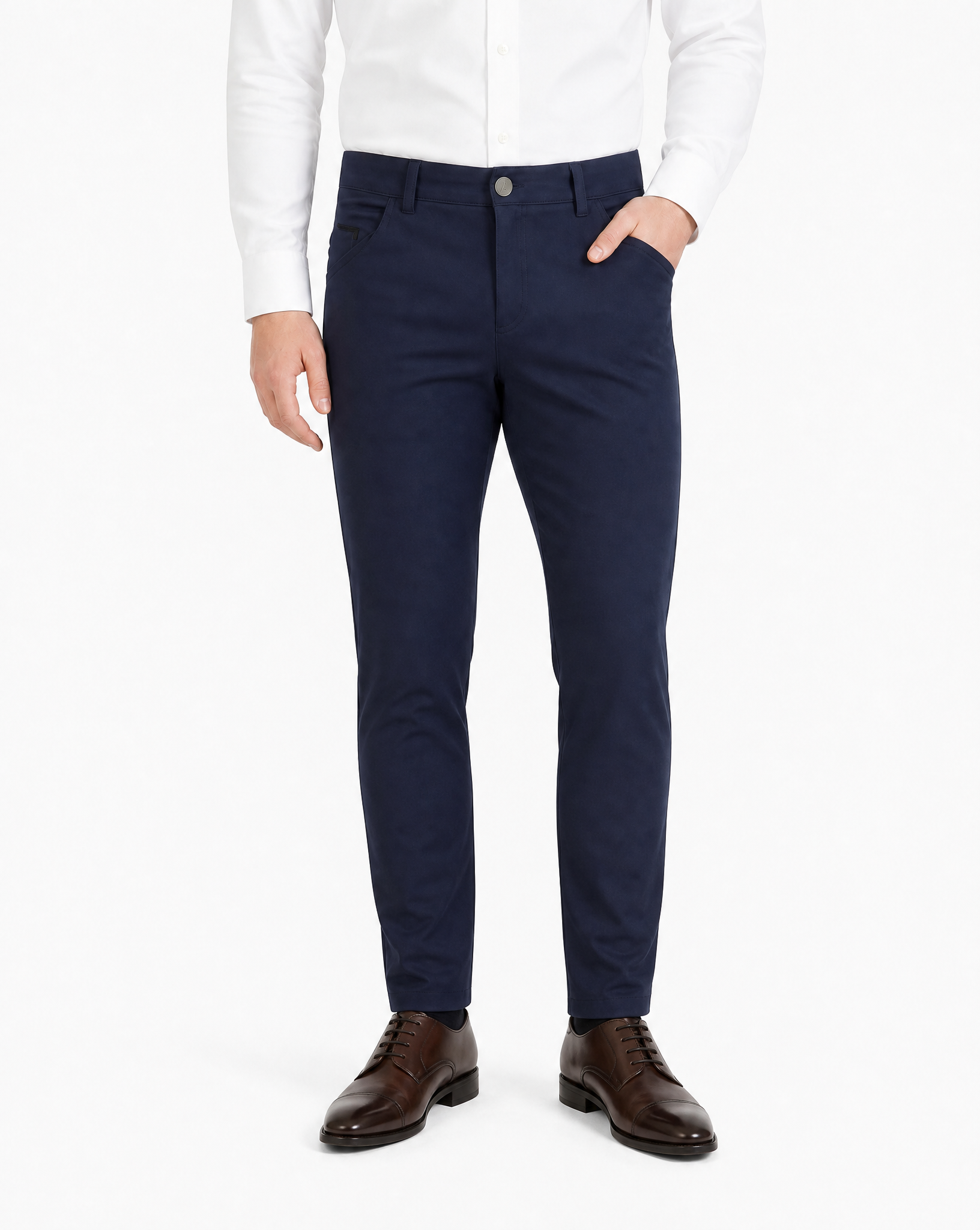 NEW & UPDATED Super - Stretch Men's Chinos //Casual// Navy - Performance Collection LEVINAS® Official