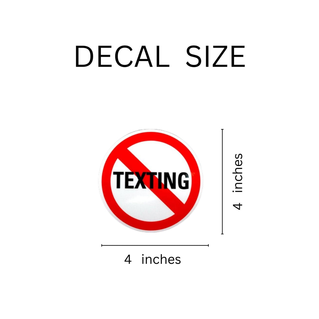 25 Pack No Texting Car Window Decals The Awareness Company