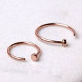 14Kt Rose Gold Nose Hoop Ring Fashion Hut Jewelry