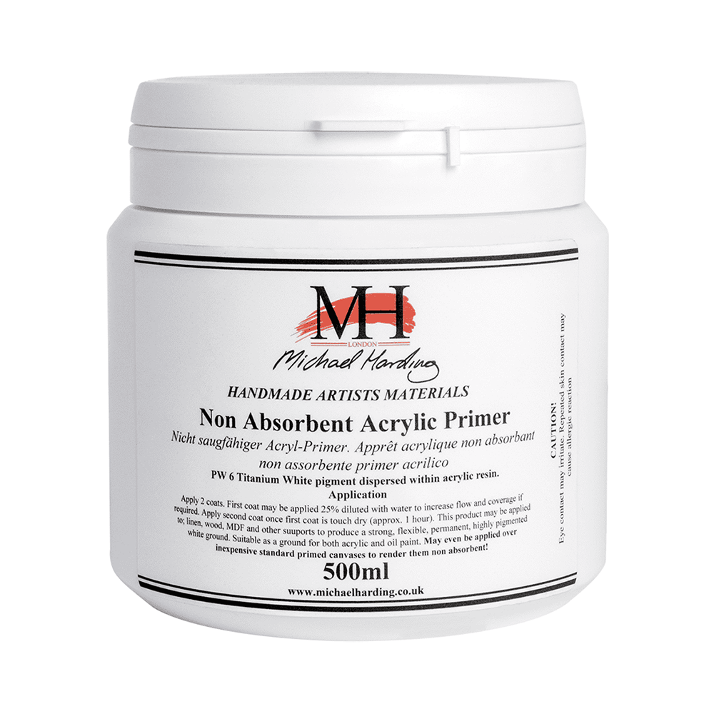 Michael Harding Non-Absorbent Acrylic Primer - Superior Base for Oil Paintings Trekell Art Supplies