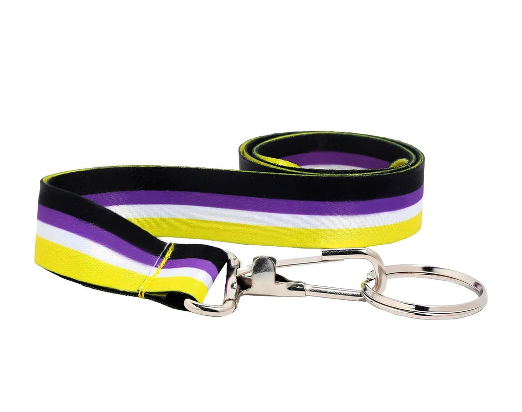 10 Pack Non-Binary Flag Lanyards The Awareness Company