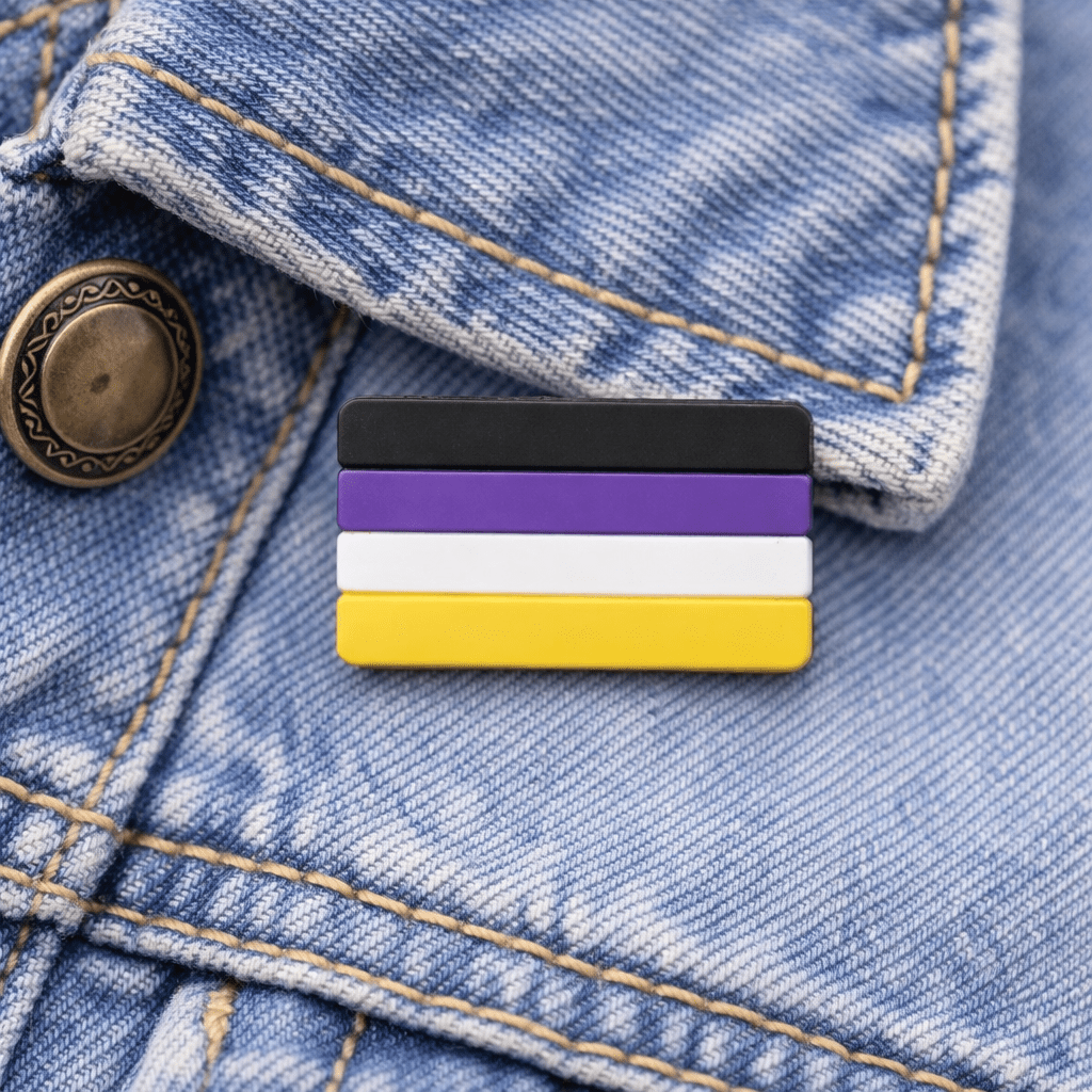 Non-Binary Flag Silicone Pins The Awareness Company